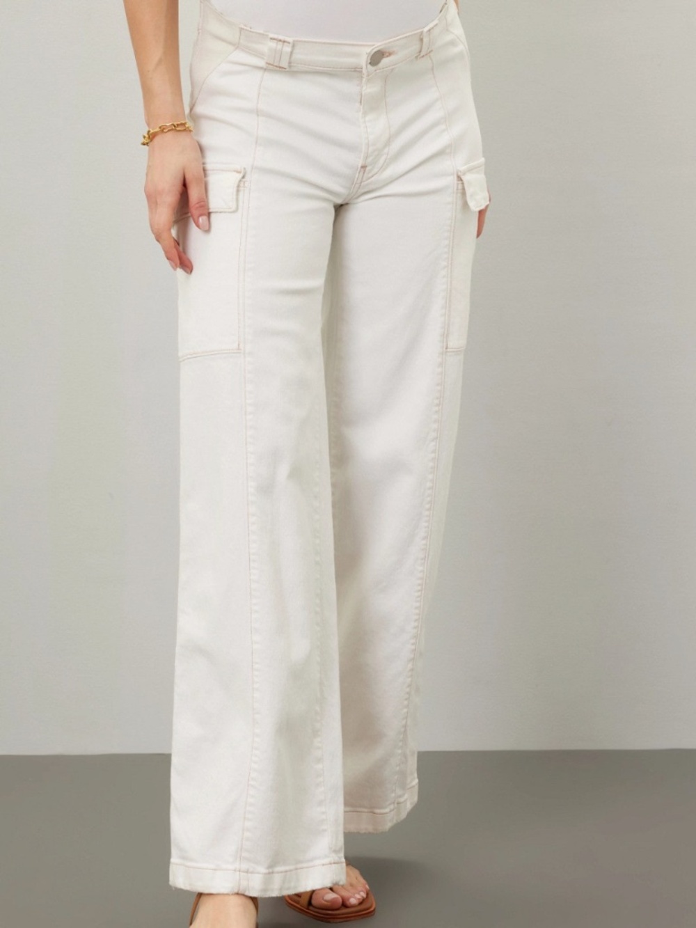 Hudson Utility Maternity Wide Leg Cargo Size 28
